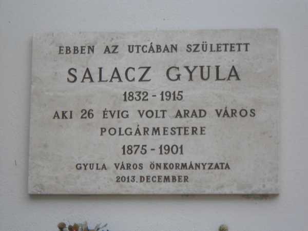 Tablita comemorativa Szalacz Gyula