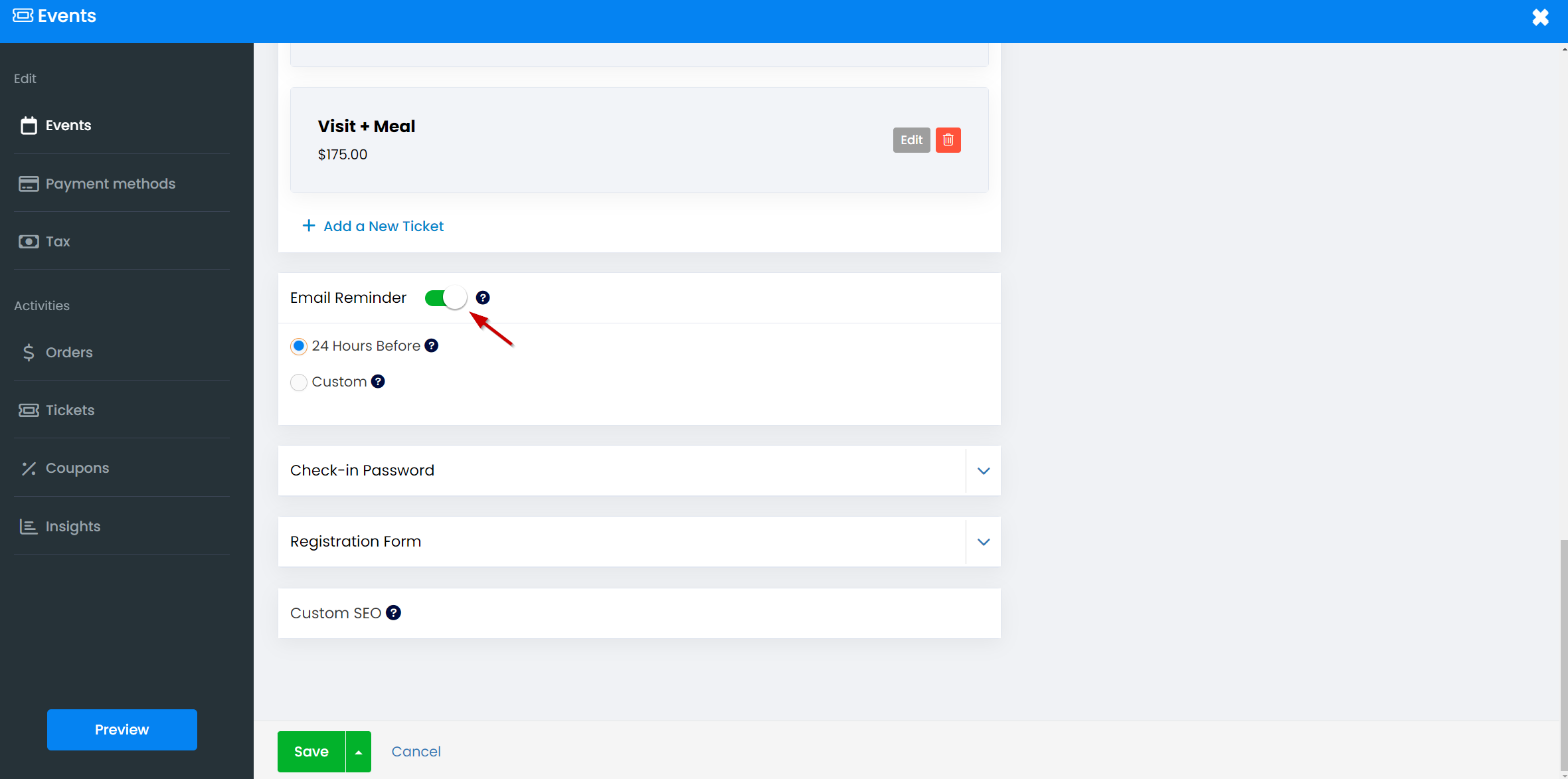 Event Reminder Emails