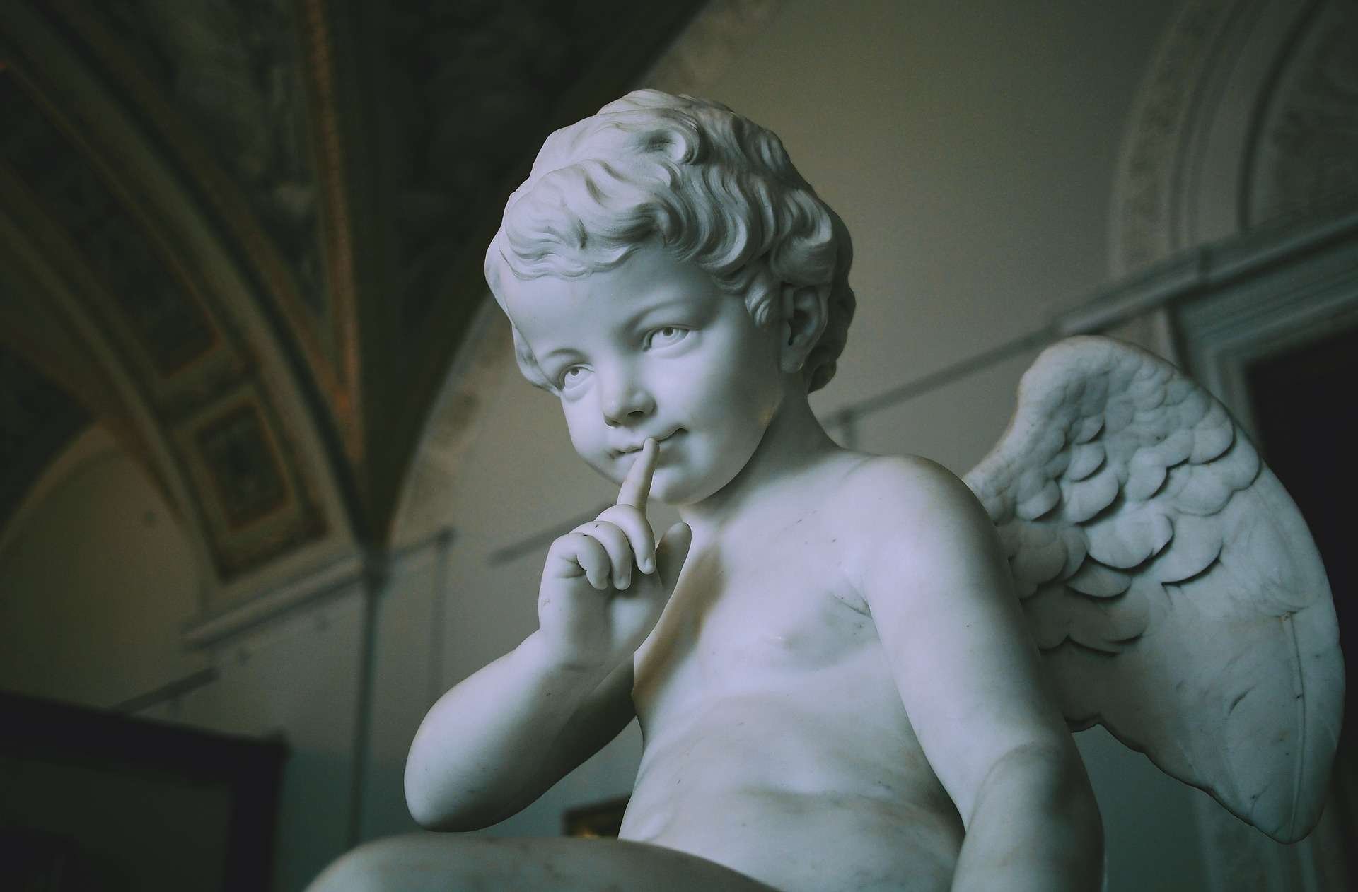 An angel statue.