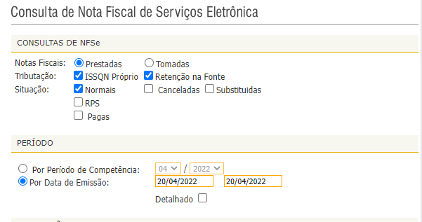 Consultar nota fiscal