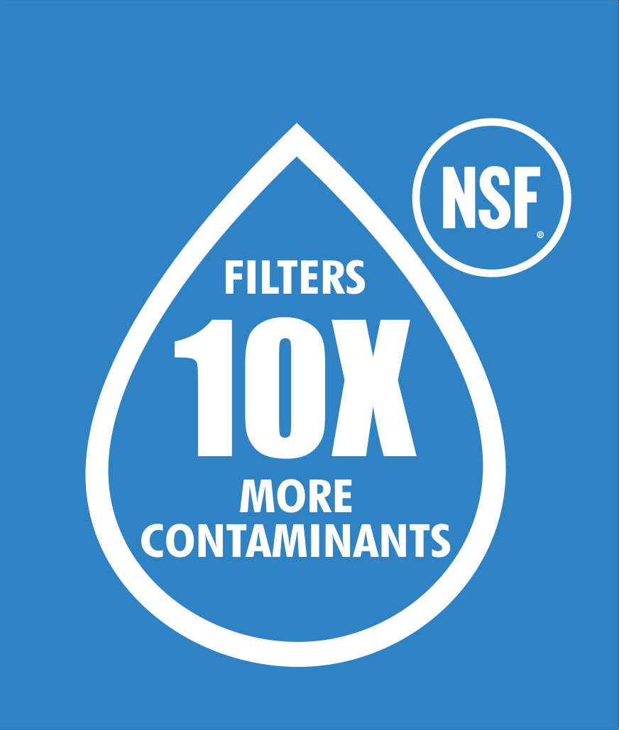 Filters 10x more contaminants