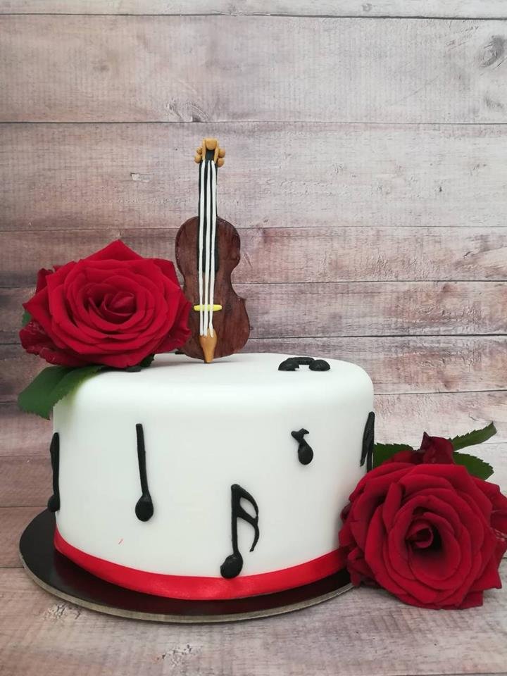 τούρτα από ζαχαρόπαστα βιολι μουσικη, ζαχαροπλαστείο καλαμάτα madamecharlotte.gr, birthday violin music theme party cakes 2d 3d confectionery patisserie kalamata