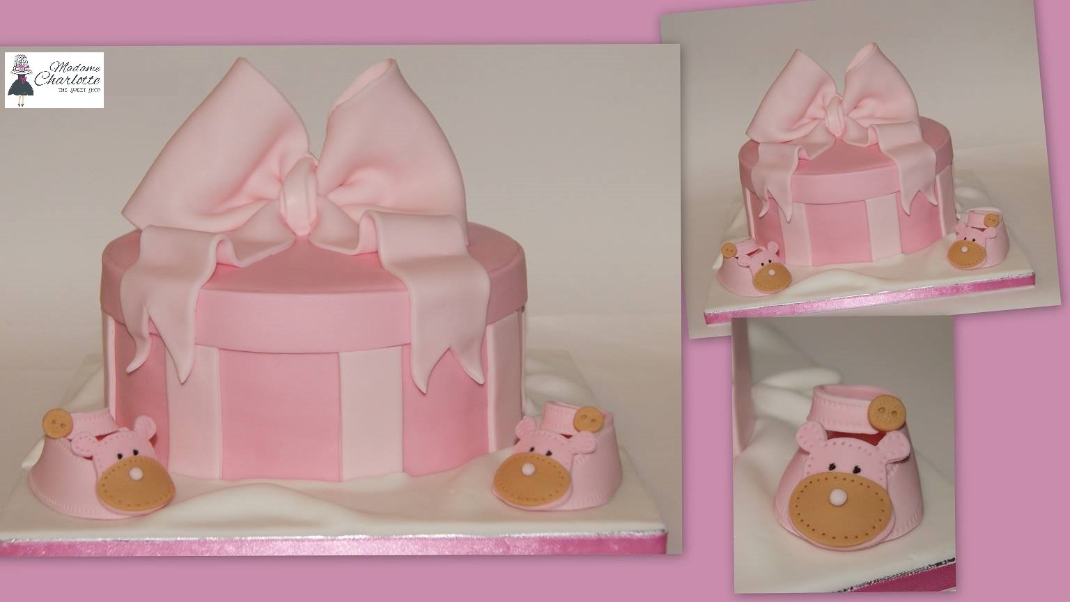 τούρτα από ζαχαρόπαστα baby shoes box, Ζαχαροπλαστείο καλαμάτα madamecharlotte.gr, τούρτες γεννεθλίων γάμου βάπτησης παιδικές θεματικές birthday theme party cake 2d 3d confectionery patisserie kalamata