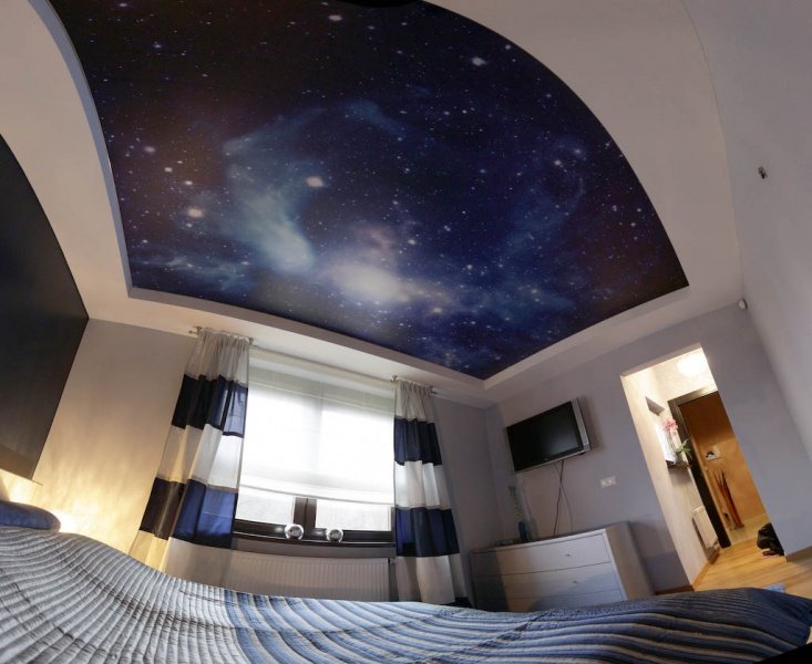 Foxygen factory is supplying starry night sky pvc stretched ceiling film