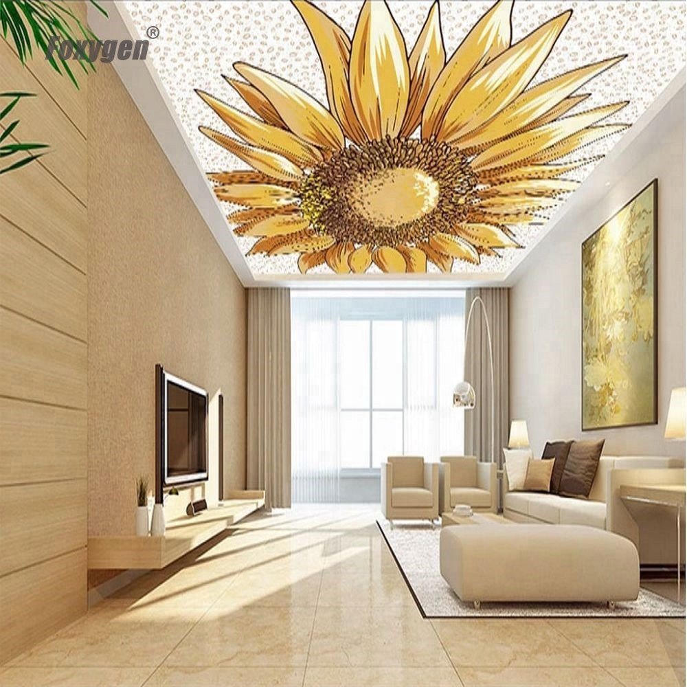 Foxygen ceiling and wall decoration decorative Stretch ceiling fabric material price 3d pvc stretch ceiling film