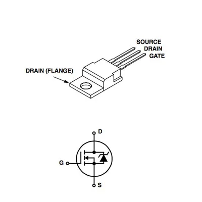 IRF620 N-Channel MOSFET (5A,200V,0.8 Ohm) - AT Electronics