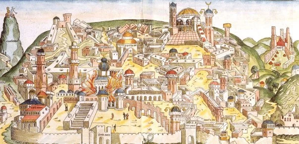 חורבן בית ראשון על ידי הכשדים. מתוך הכרוניקה של נירנברג, 1493