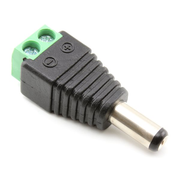 MALE DC POWER ADAPTER - 2.1MM PLUG TO SCREW TERMINAL