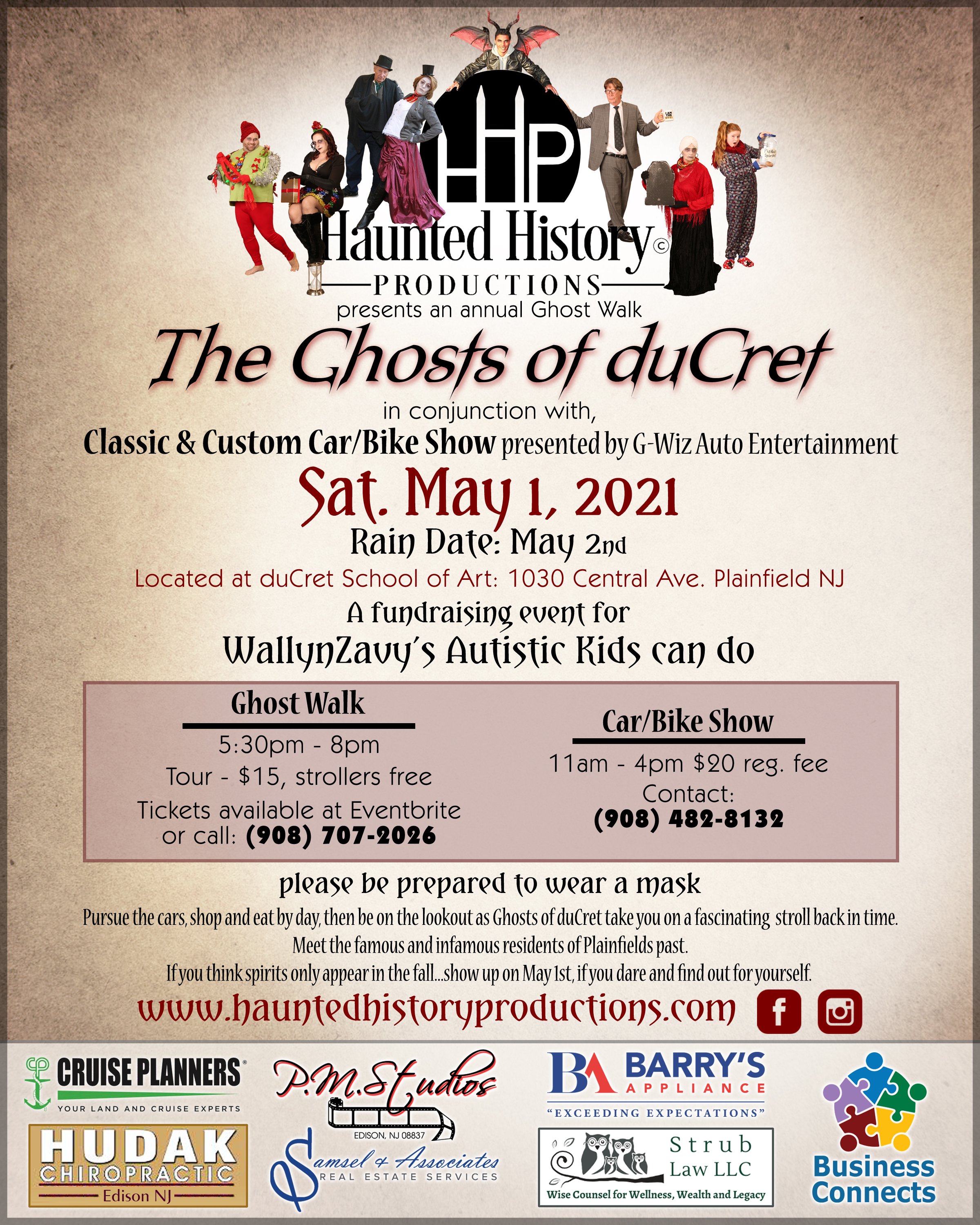 Haunted History Productions May 1 event Business Connects Networking 