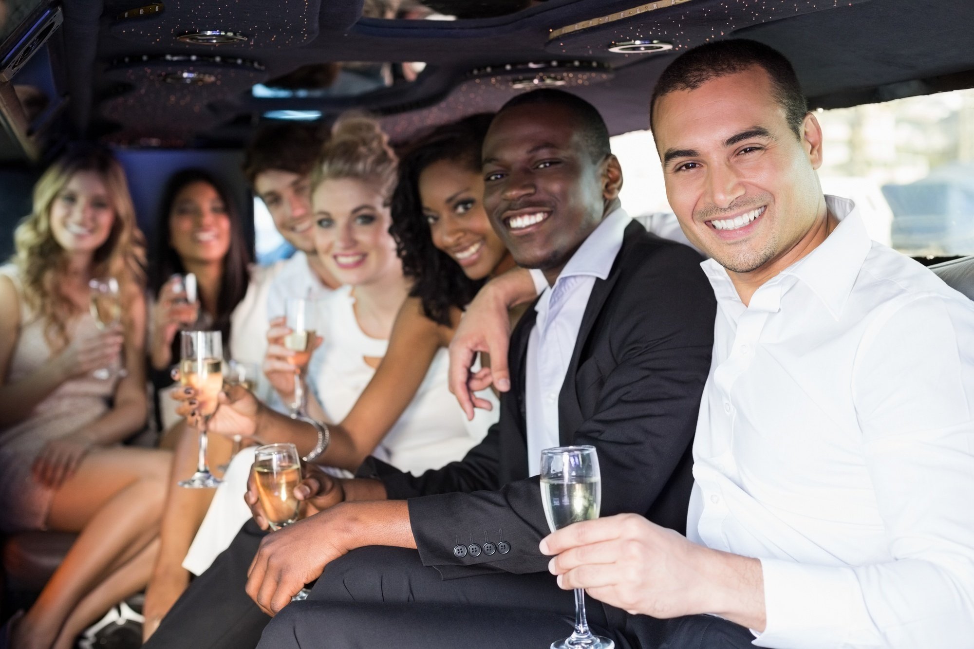 Celebrating in a limousine by HLS 