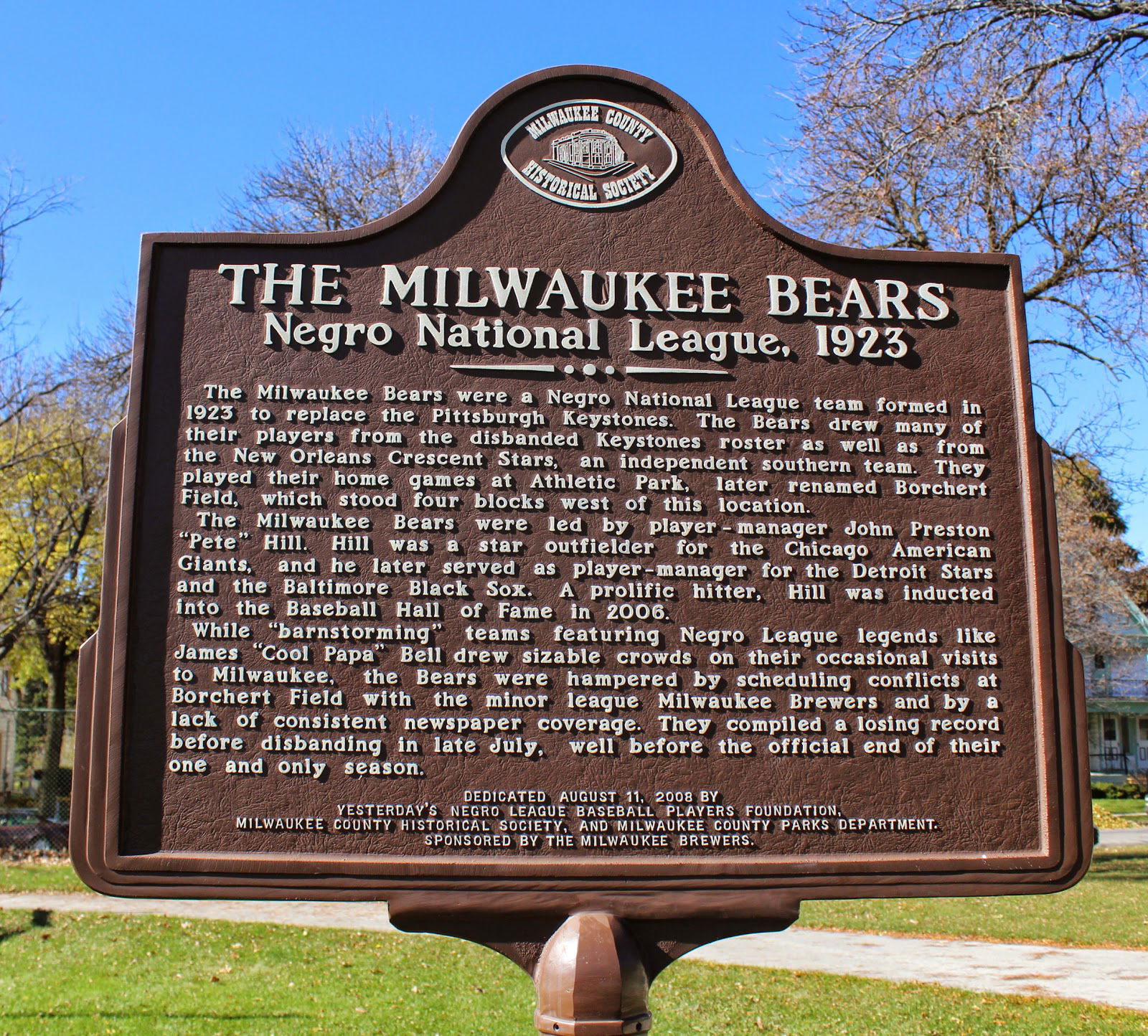 Short-lived Negro League Milwaukee Bears team has little-known history