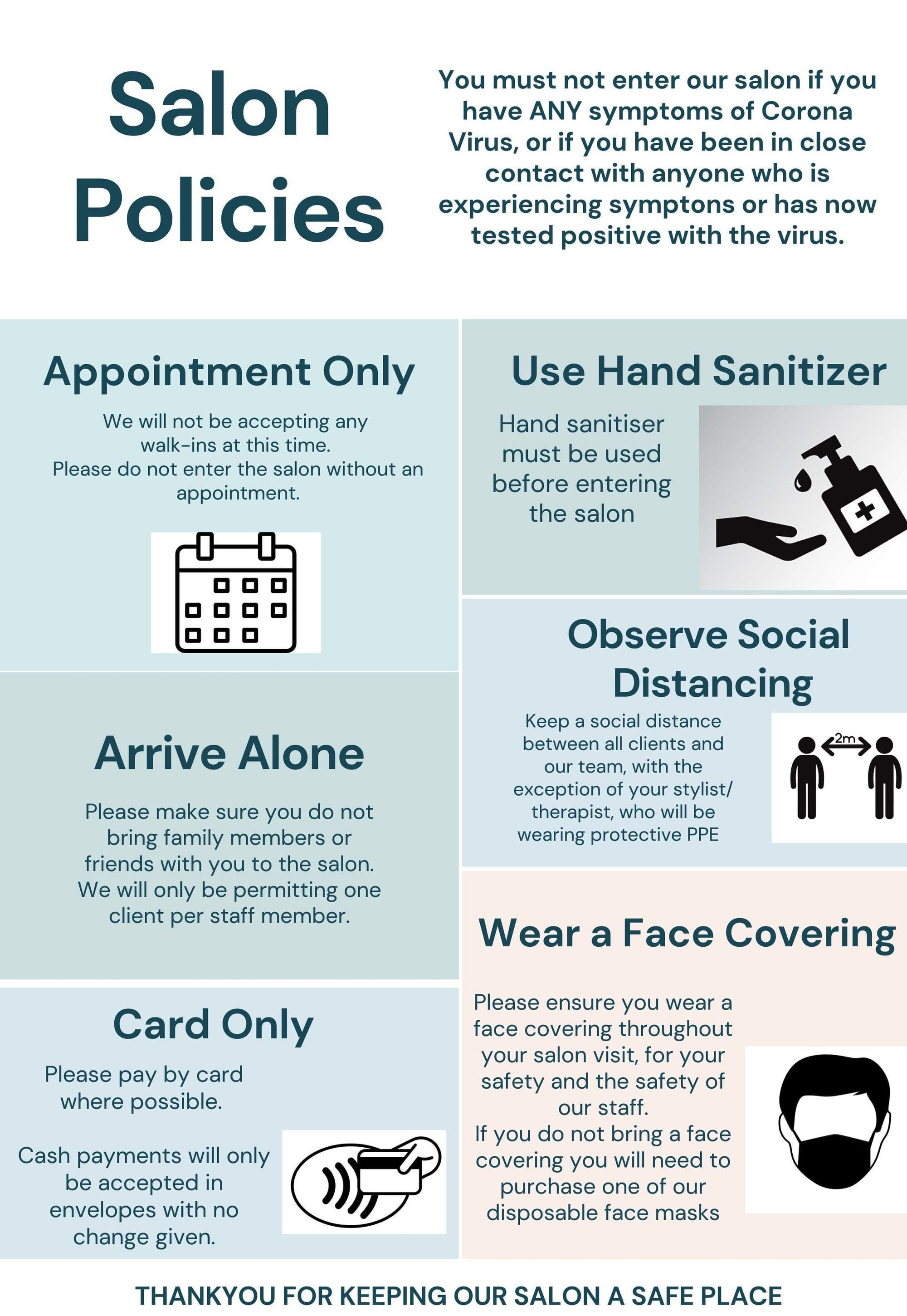 Salon Guidelines and Salon Policies Bliss Beauty Boutique