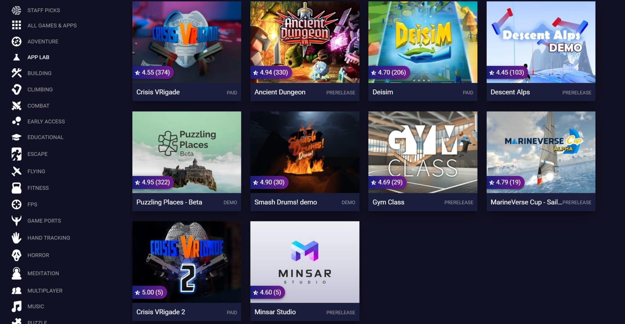 Oculus quest best sale side quest games