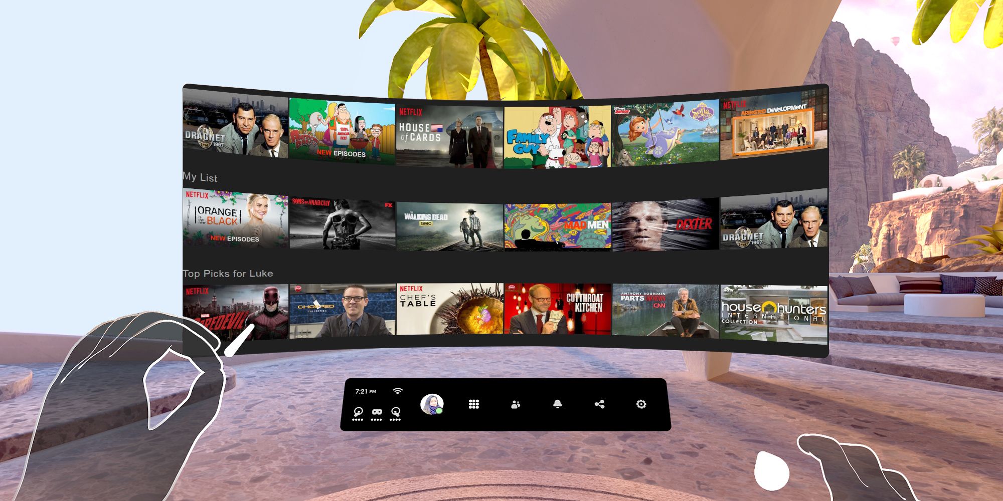 Watch netflix shop on oculus rift