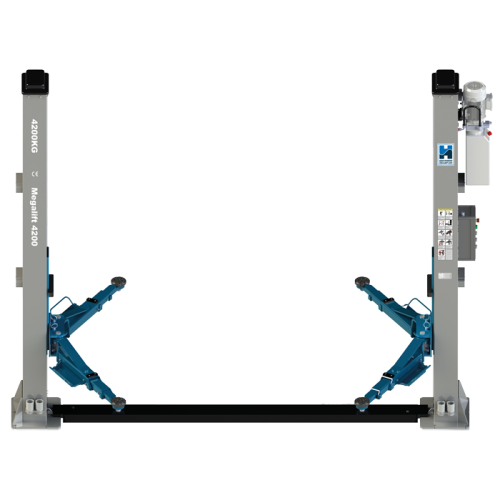 Megalift 4200 Two post lift, electro hydraulic.