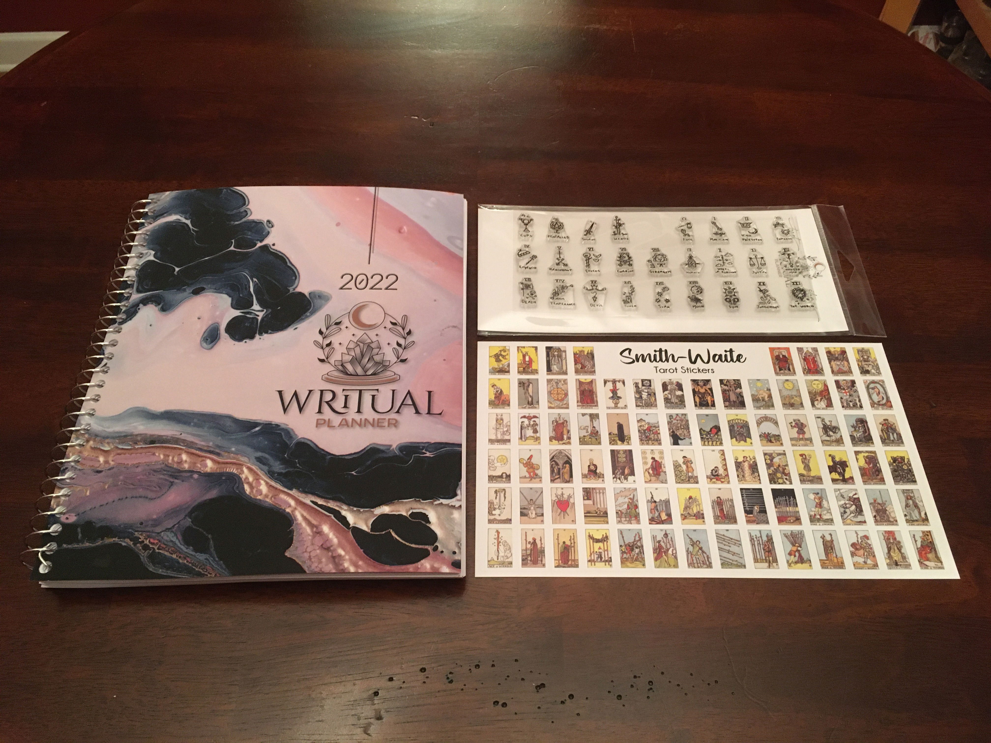 Tarot Journal with Me: using stickers 