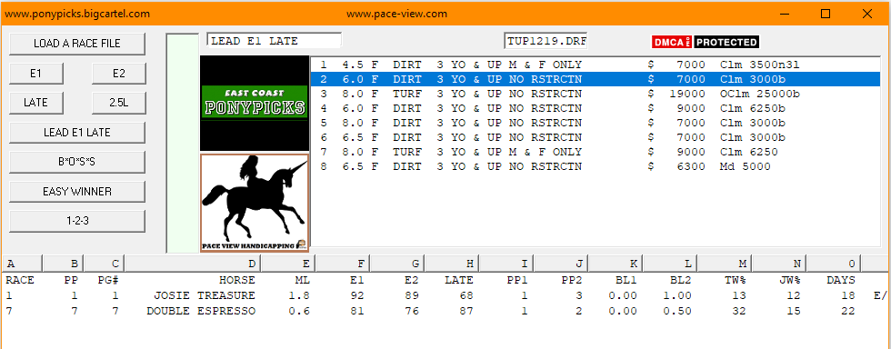 horse race handicapping software online