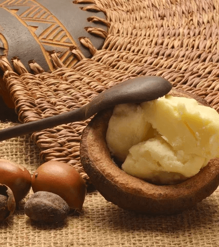 shea butter bowl and spoon