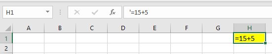 what-happens-when-you-put-single-inverted-comma-before-a-formula-in