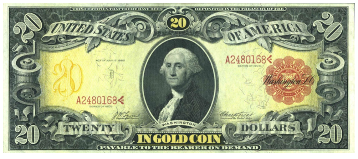 20 Dollar bankbiljet uit 1905