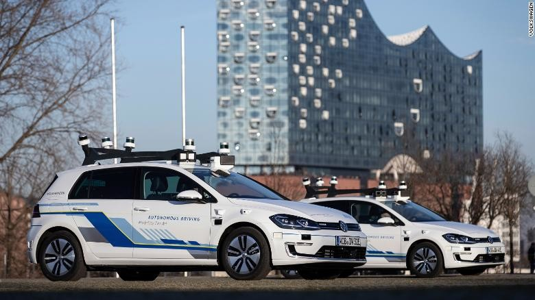 Volkswagen is testing autonomous vehicles in Hamburg, Germany. Source: Volkswagen