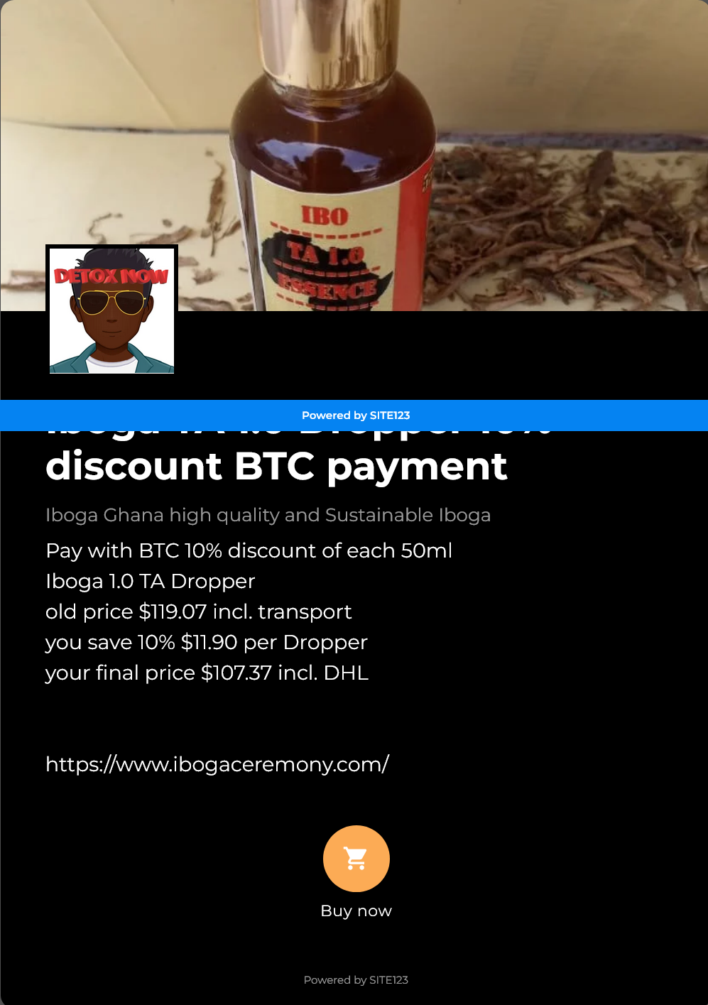 Iboga TA 1.0 Dropper 10% discount BTC payment