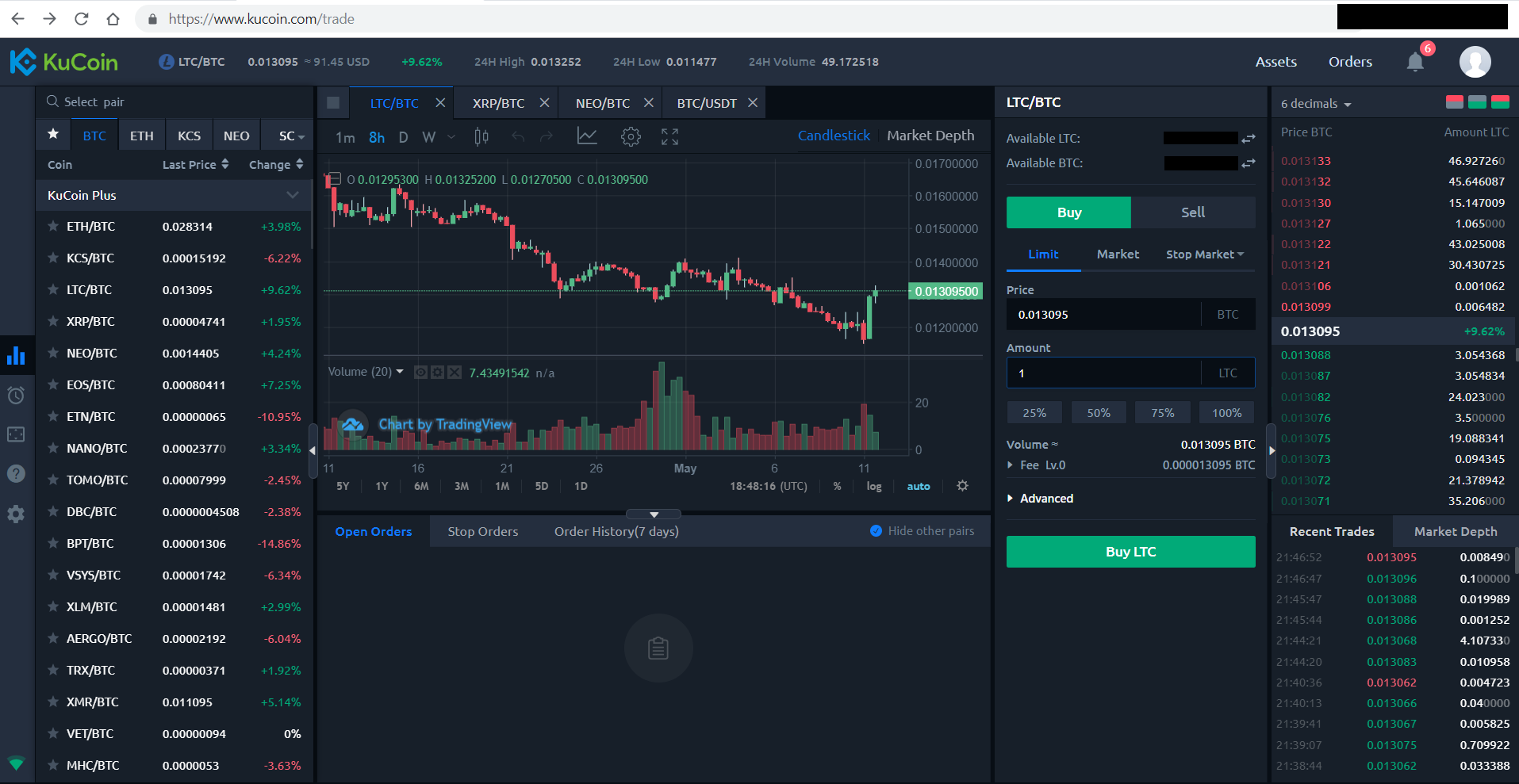 KuCoin Buy Bitcoin