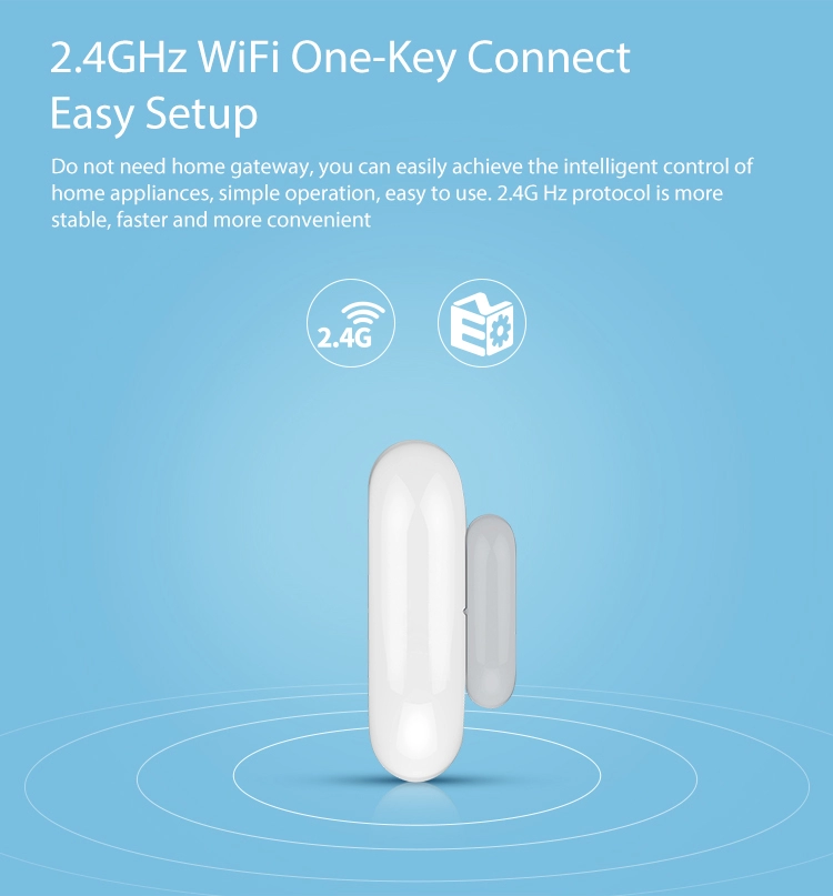 Home Alarm Accessories Tuya Smart App Wireless Wifi Door Window Sensor Detector