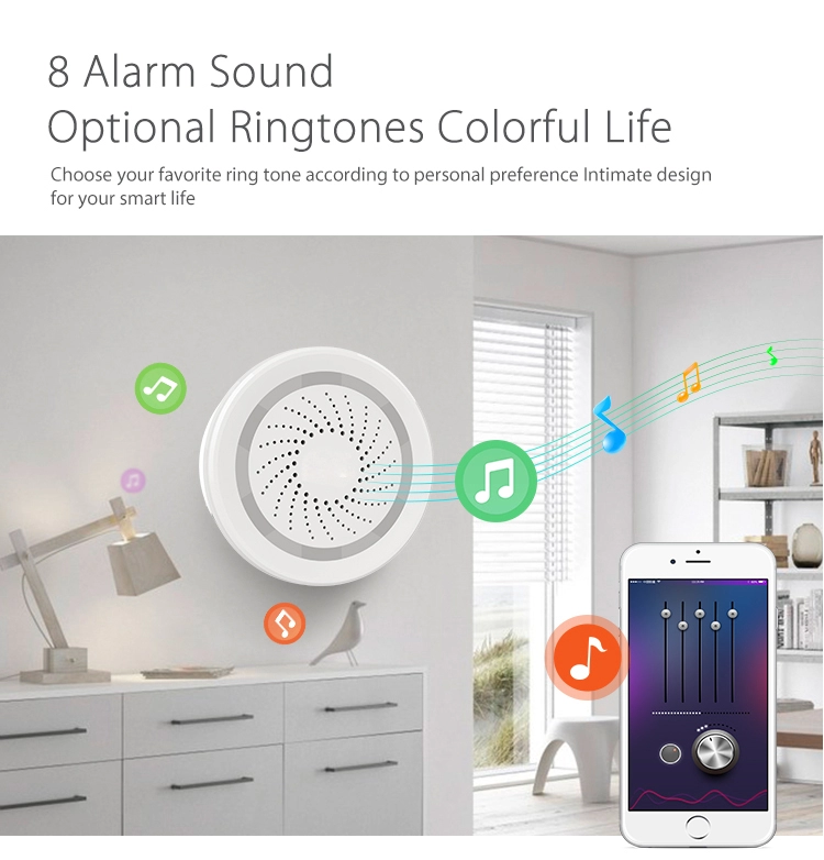 Smart Home Tuya App Wireless WiFi Alarm Siren Works with Sensors