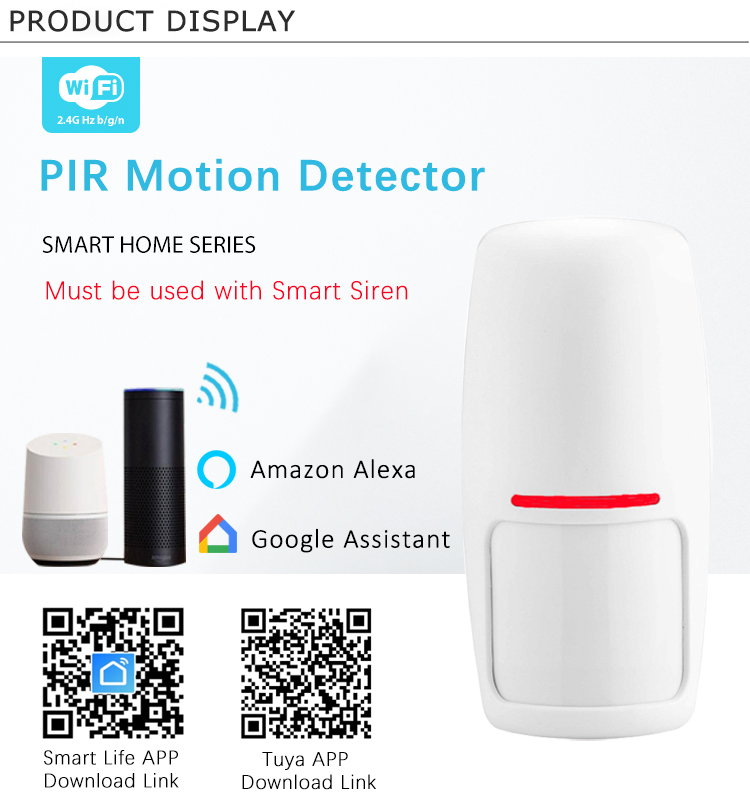 Wireless Mini PIR Motion Sensor Detector for Tuya Smart Home Siren Alarm Security System
