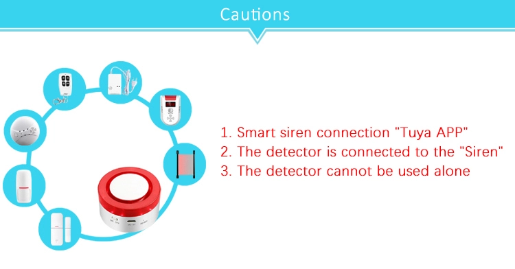 433M Wireless Remote Control Water Leak Detector Sensor for Tuya Smart Home Siren Alarm System