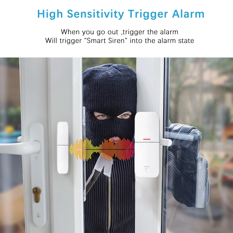 Tuya Smart Home Security Alarm System Door and Window Detectors Sensors Can Share The Same Siren Alarm