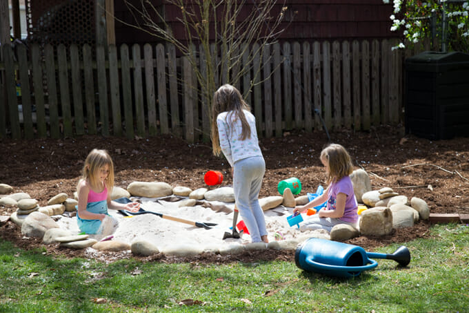 childrens sand pit