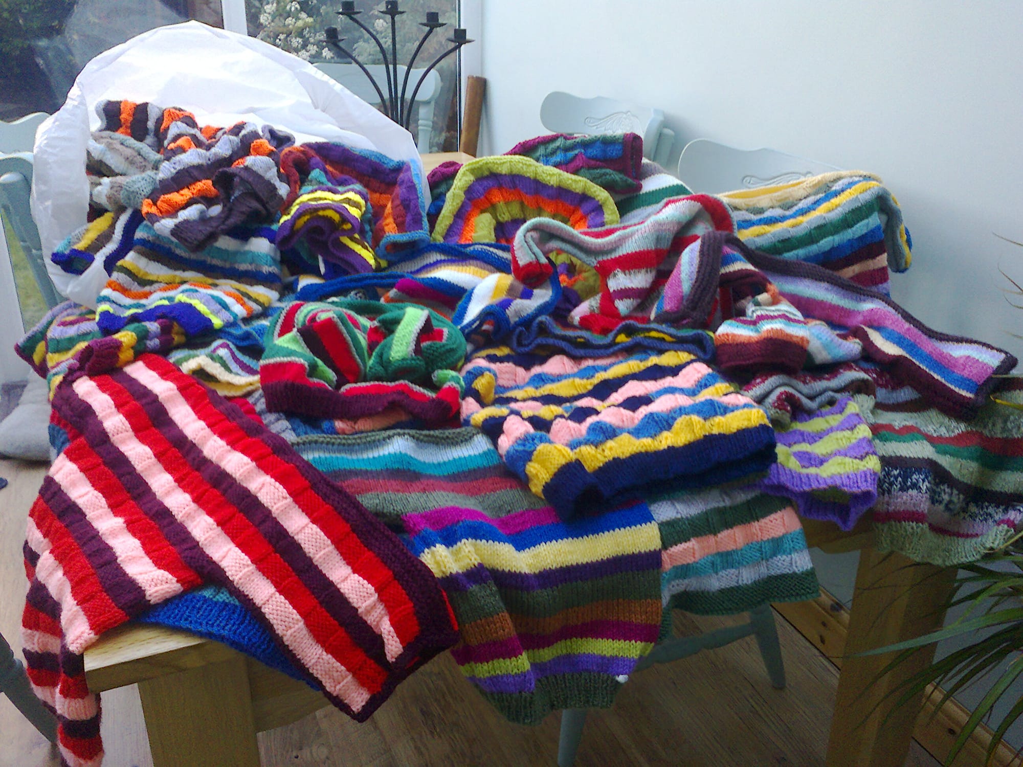 Compassion knitted into blankets