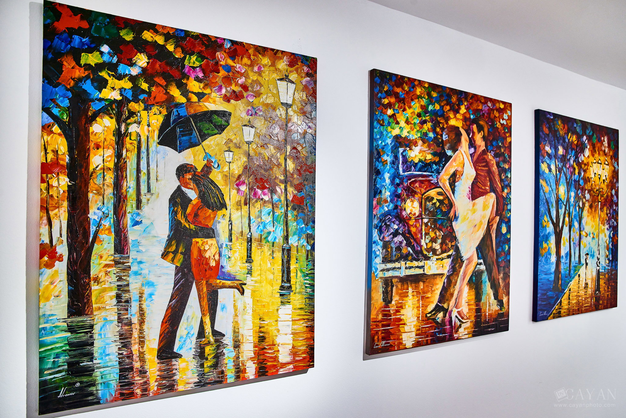 Opening and advertising material of the Leonid Afremov Art Gallery