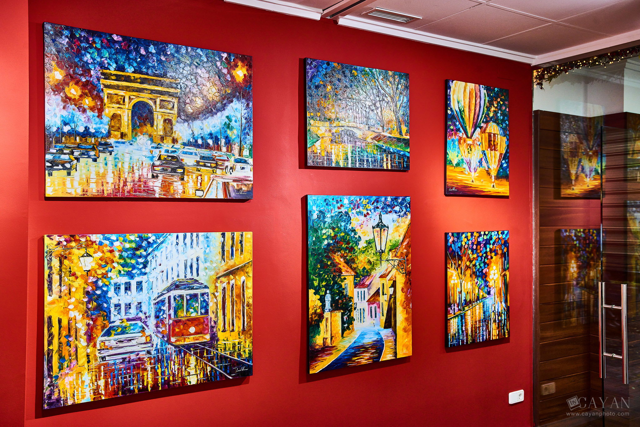 Opening and advertising material of the Leonid Afremov Art Gallery
