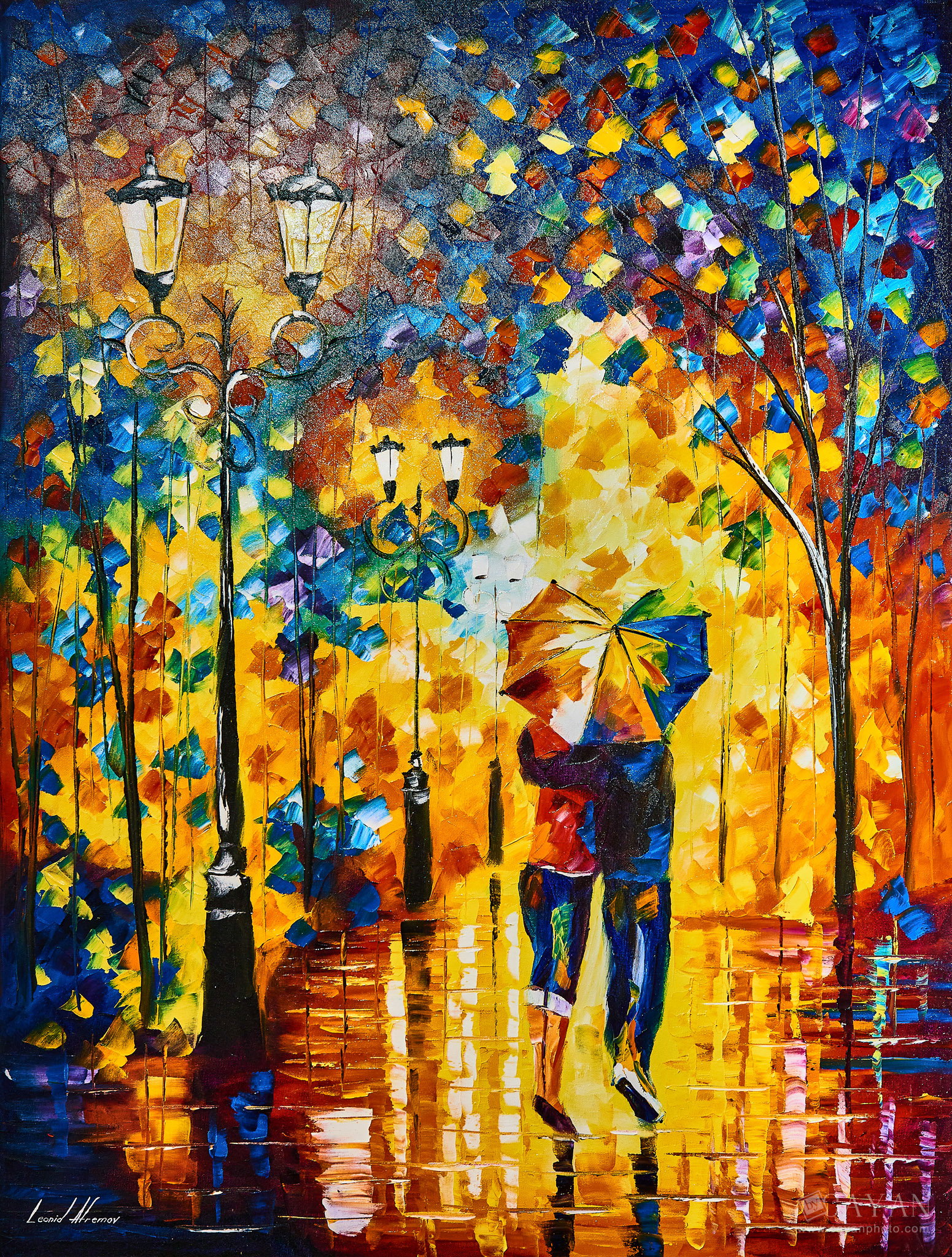Opening and advertising material of the Leonid Afremov Art Gallery