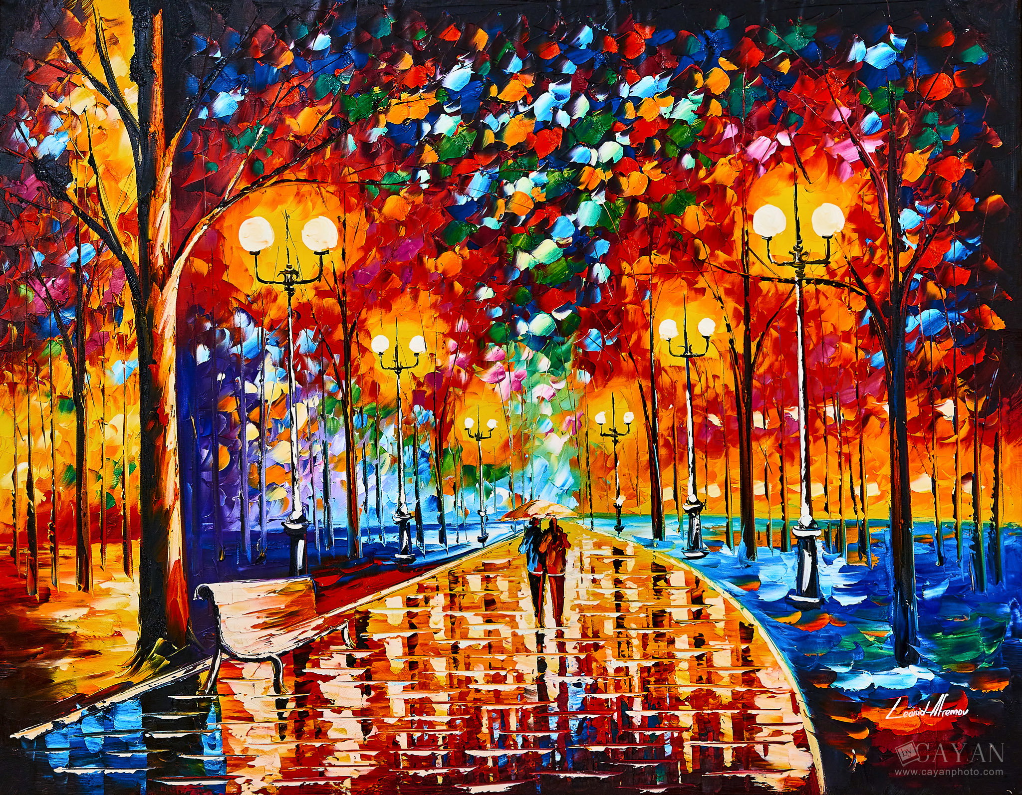 Opening and advertising material of the Leonid Afremov Art Gallery