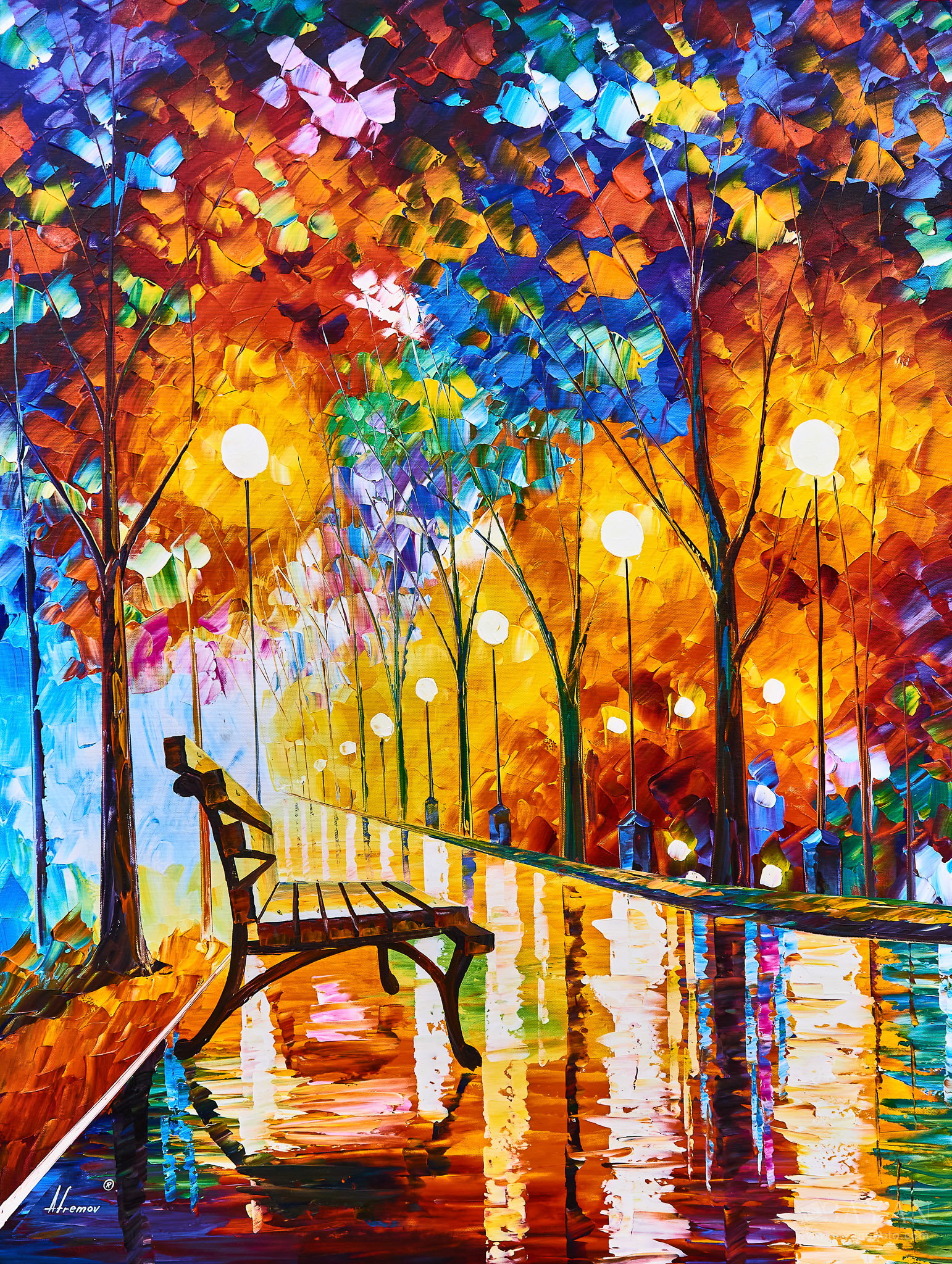 Opening and advertising material of the Leonid Afremov Art Gallery