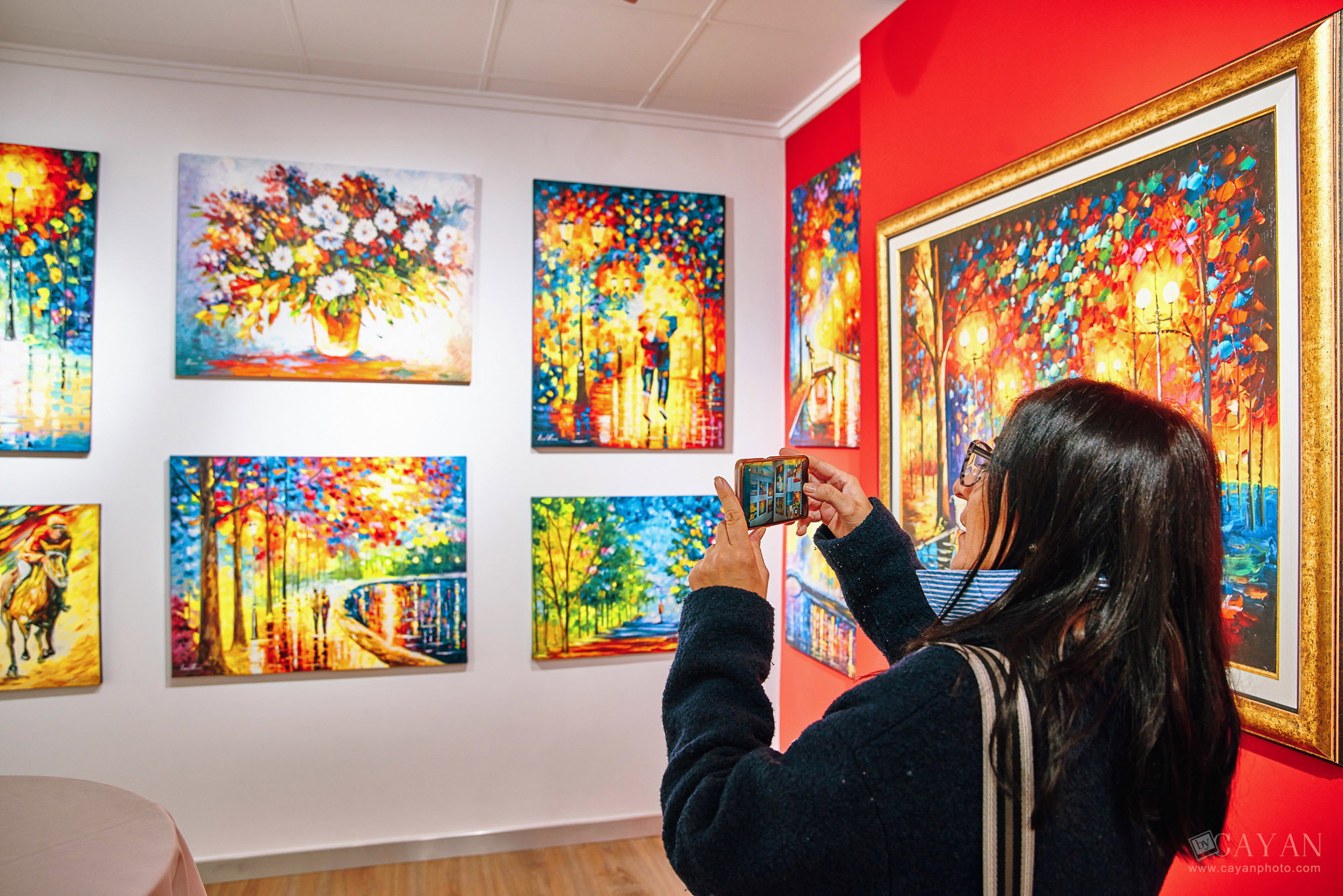 Opening and advertising material of the Leonid Afremov Art Gallery