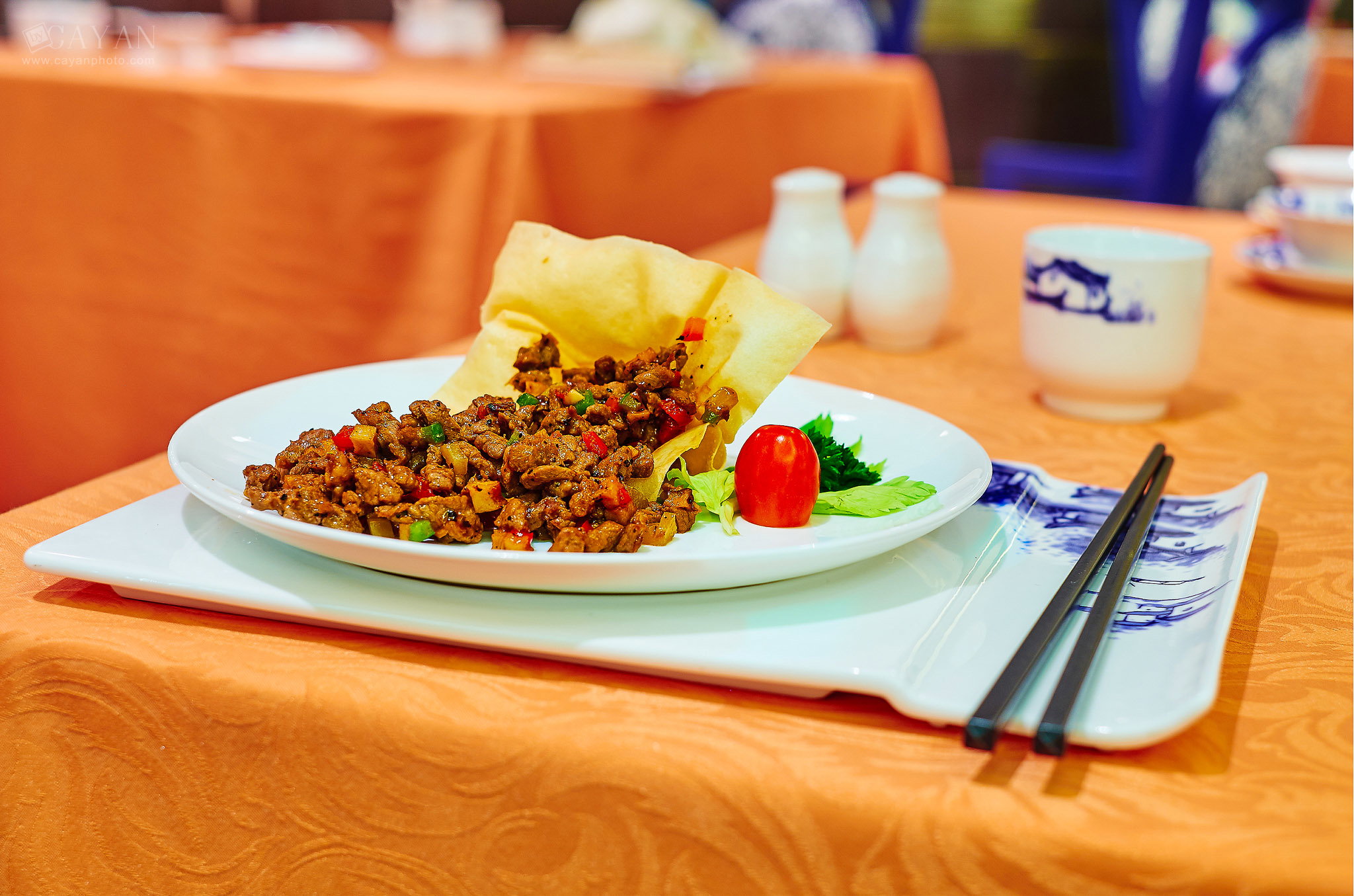 Material for catalog and menu of the IZUMI Asian Chinese Restaurant