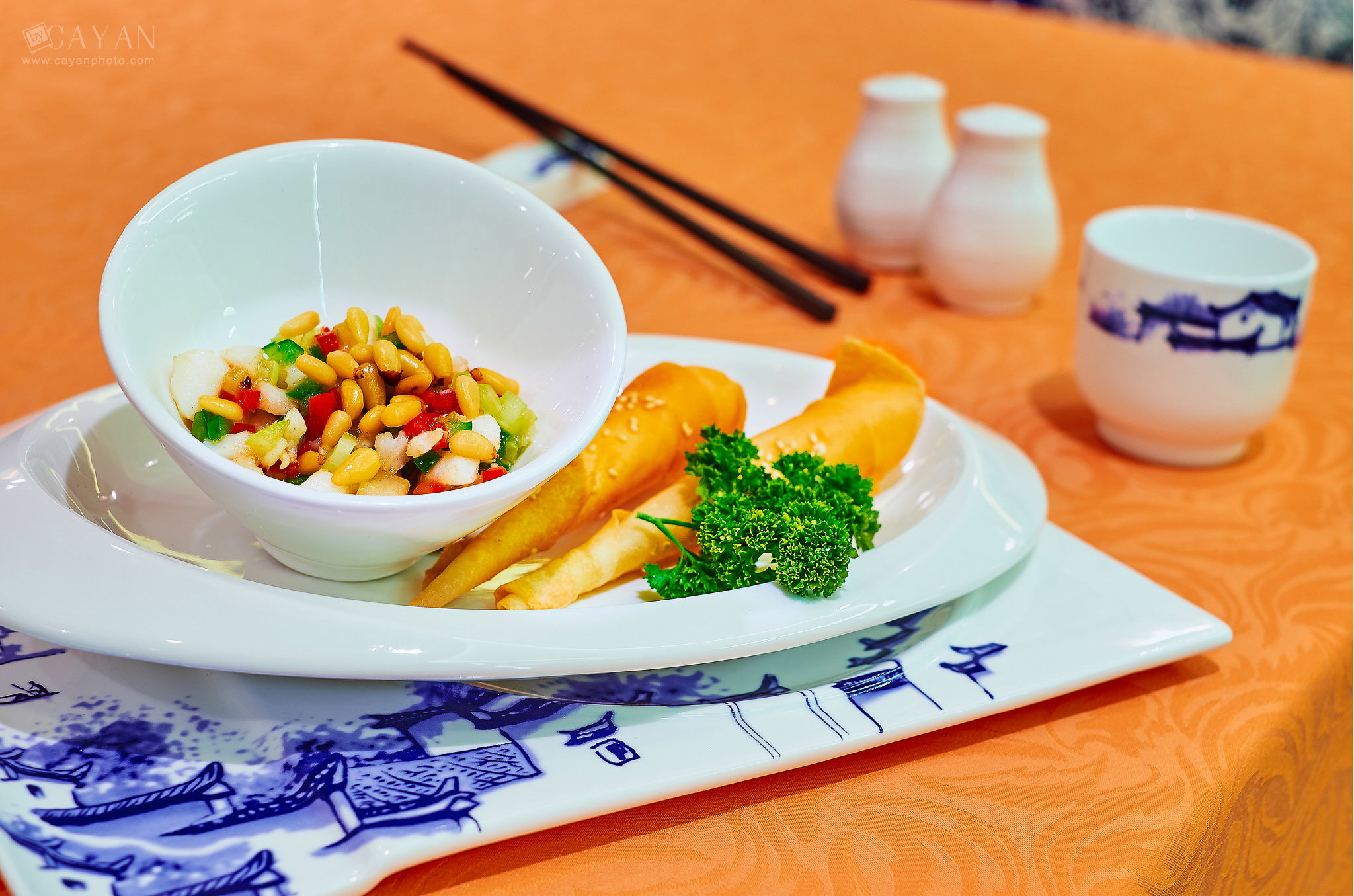 Material for catalog and menu of the IZUMI Asian Chinese Restaurant