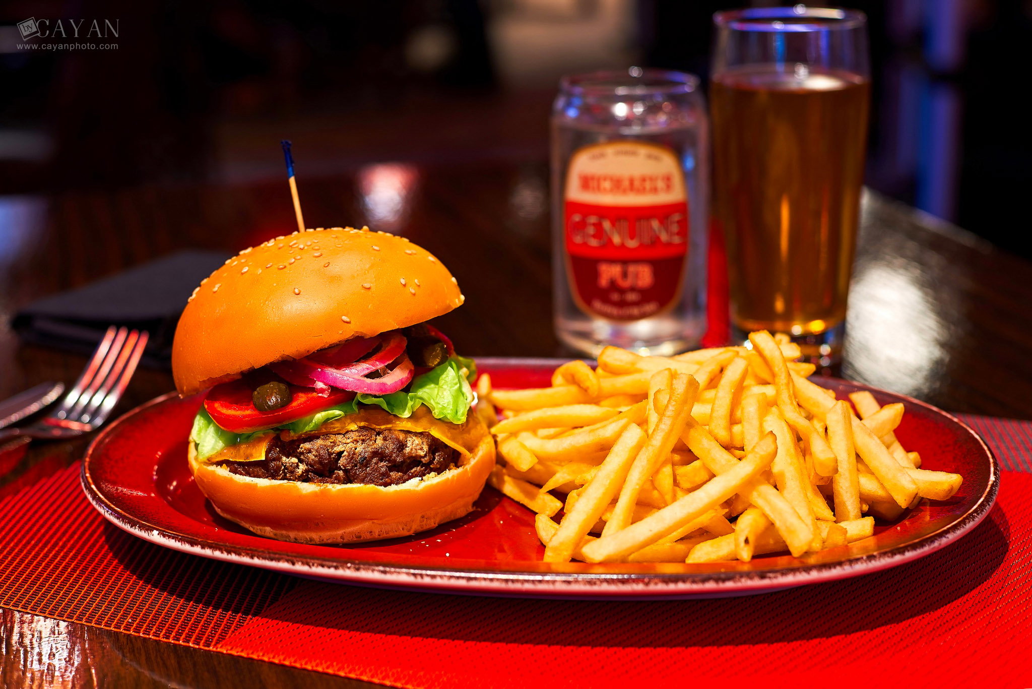 Material for catalogue, menu and promotion of Michael's PUB