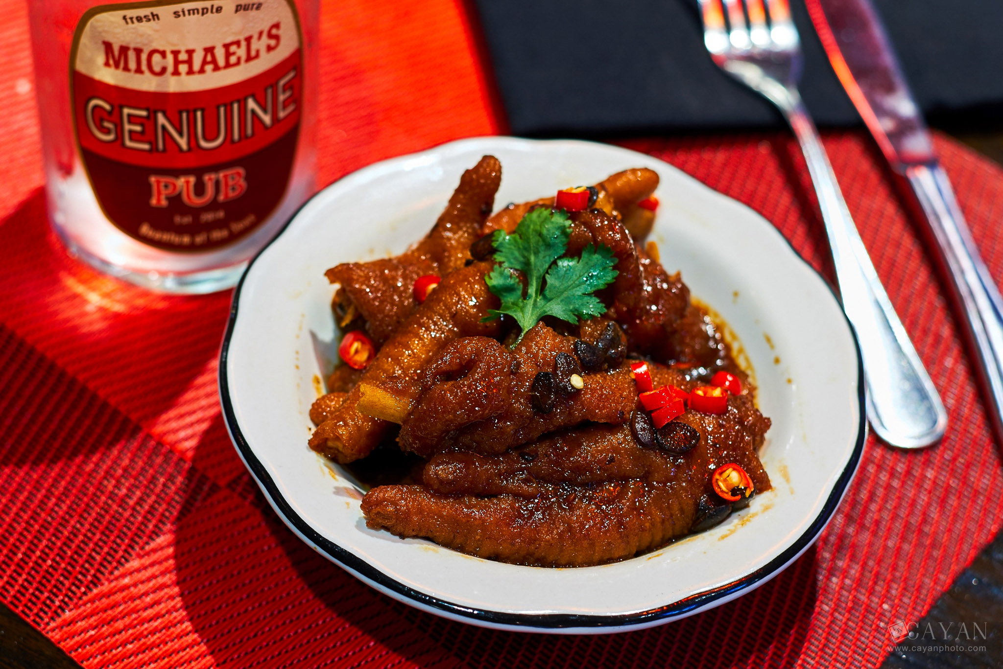 Material for catalogue, menu and promotion of Michael's PUB