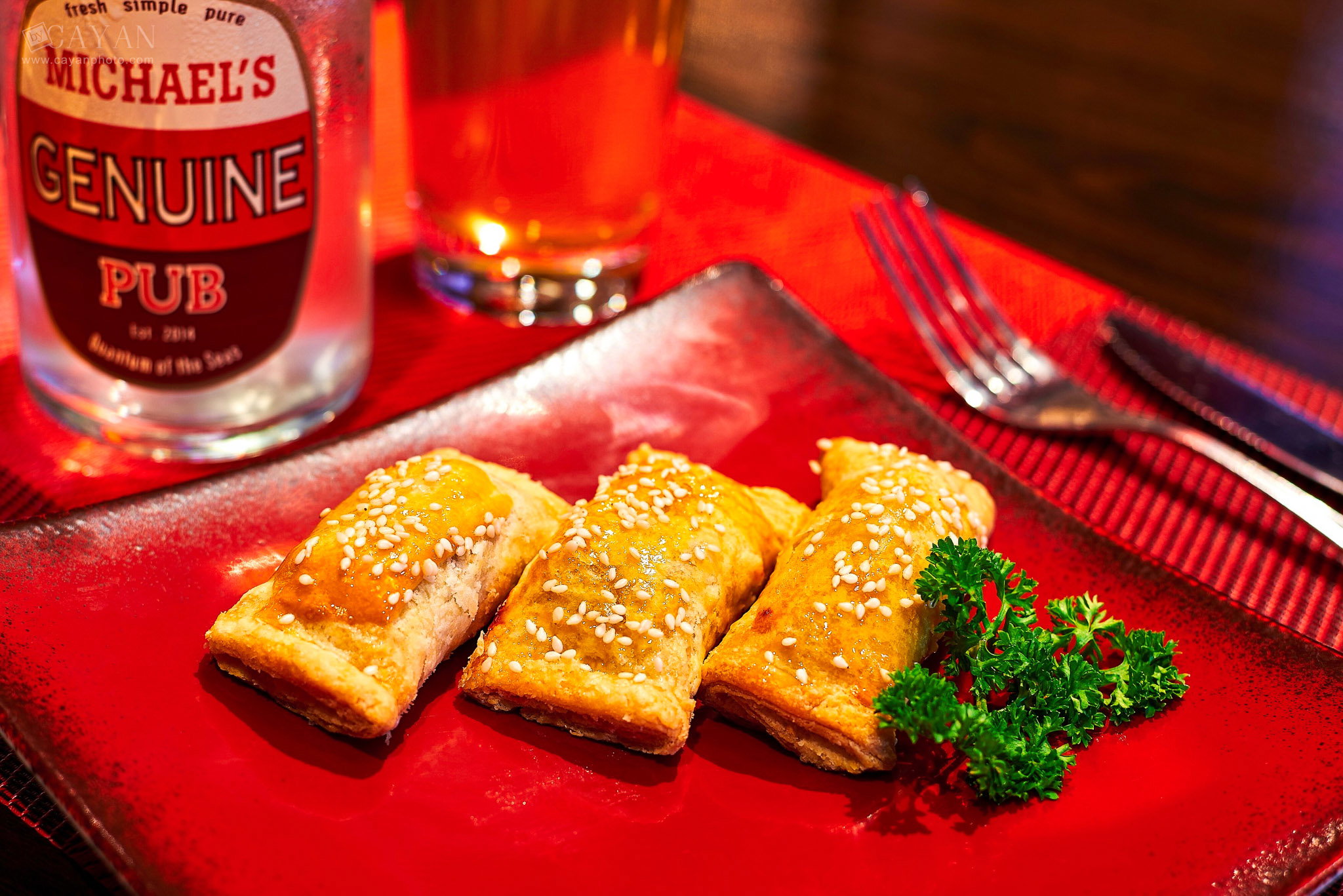 Material for catalogue, menu and promotion of Michael's PUB