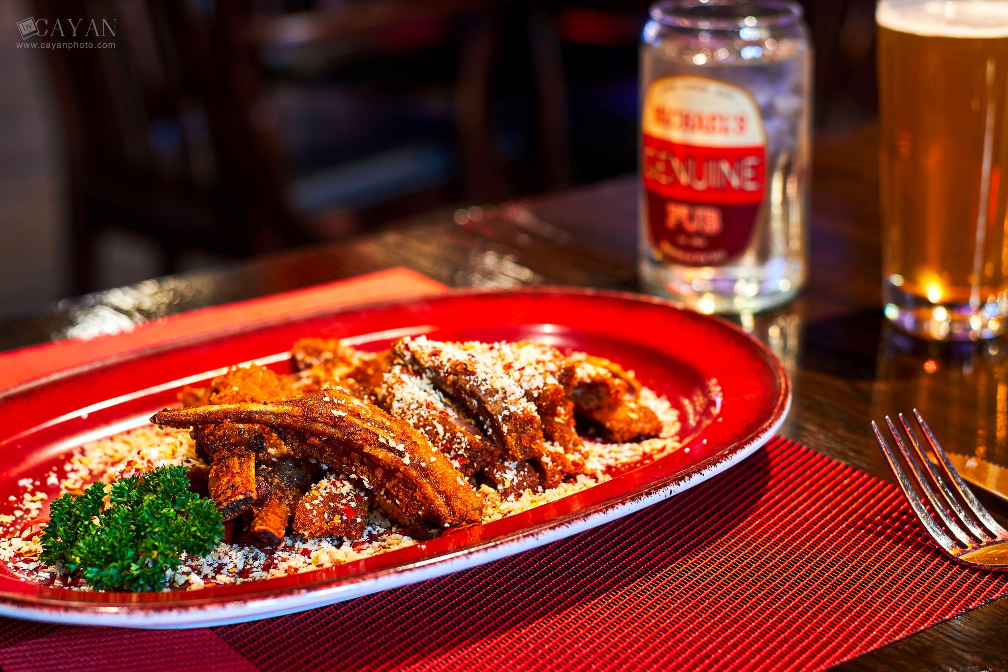 Material for catalogue, menu and promotion of Michael's PUB