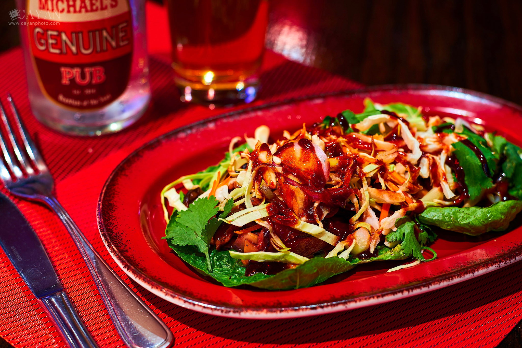 Material for catalogue, menu and promotion of Michael's PUB