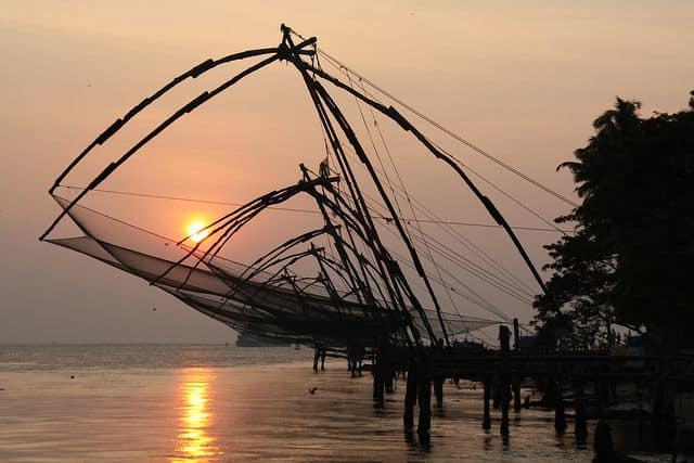 רשתות דיג סיניות, קוצ'י, קרלה, הודו