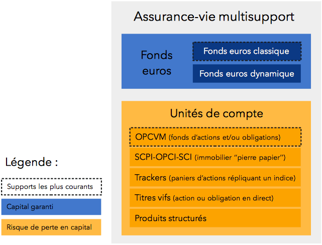 Assurance-vie multi-support : classique à capital garanti ou dynamique en unités de compte.