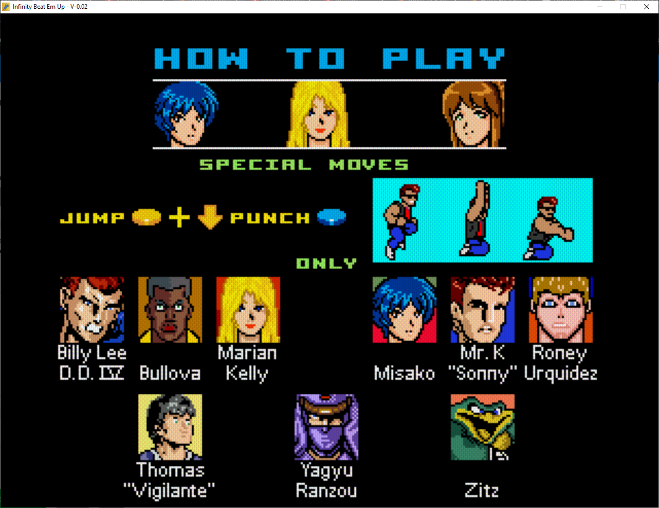 Infinity Beat Em Up - V-0.02 - how to play?